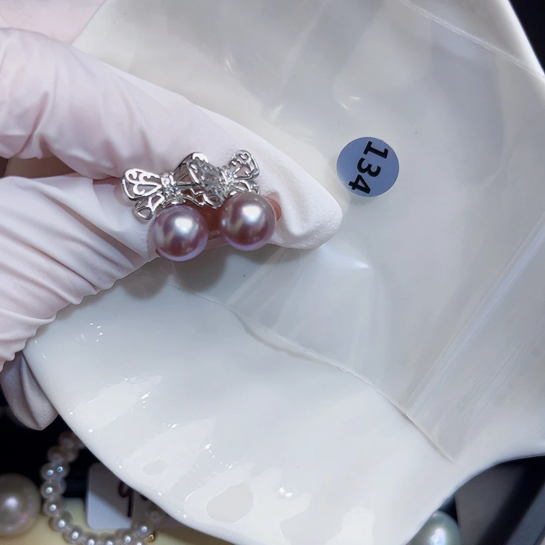 石***）银S925镶嵌耳饰淡水珍珠