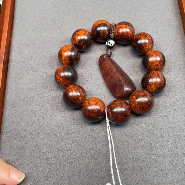 *****黄花梨/降香黄檀手串/手链海南黄花梨紫油梨双面鬼脸