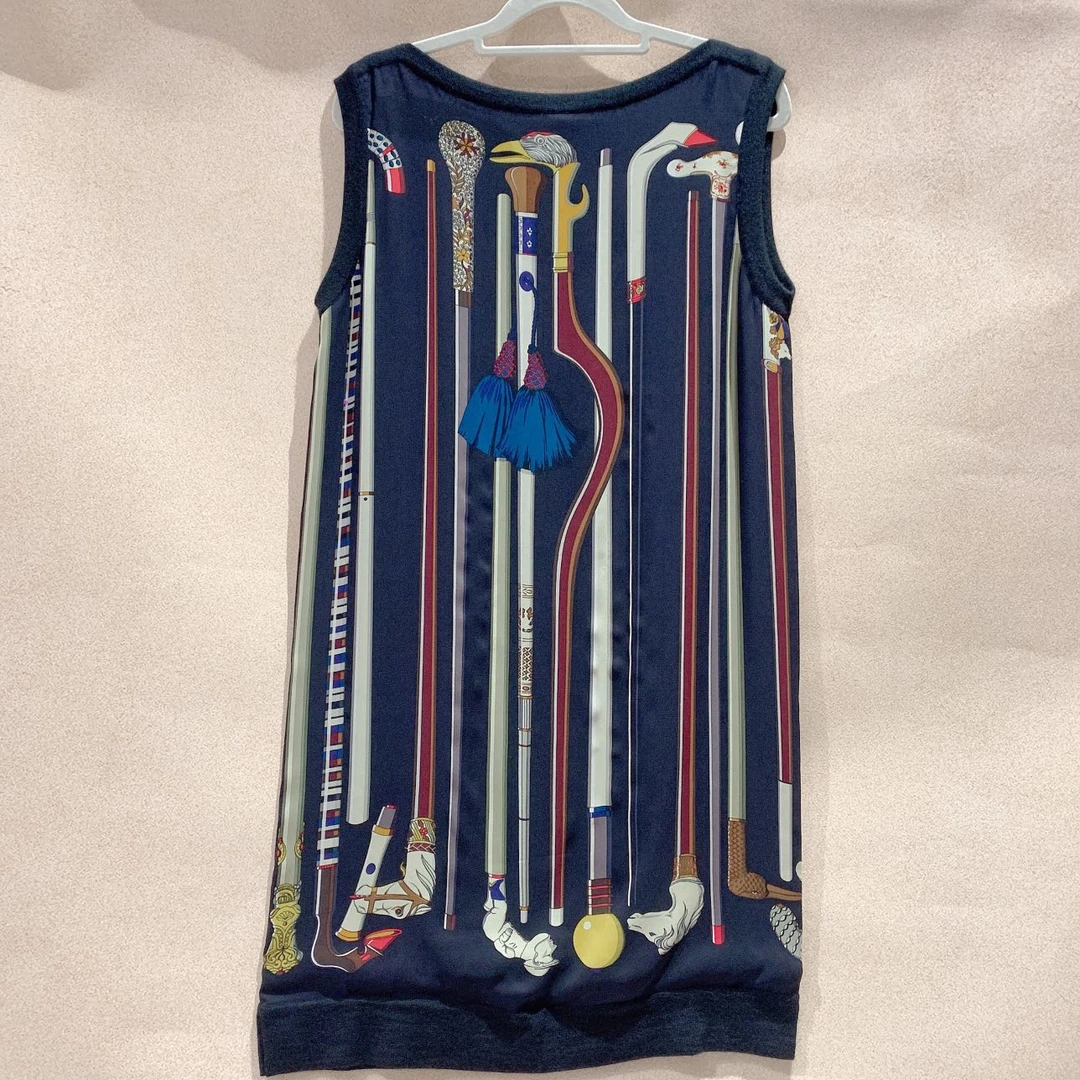 99新 Hermes/爱马仕 蔚蓝 /连衣裙 混合图案 36码