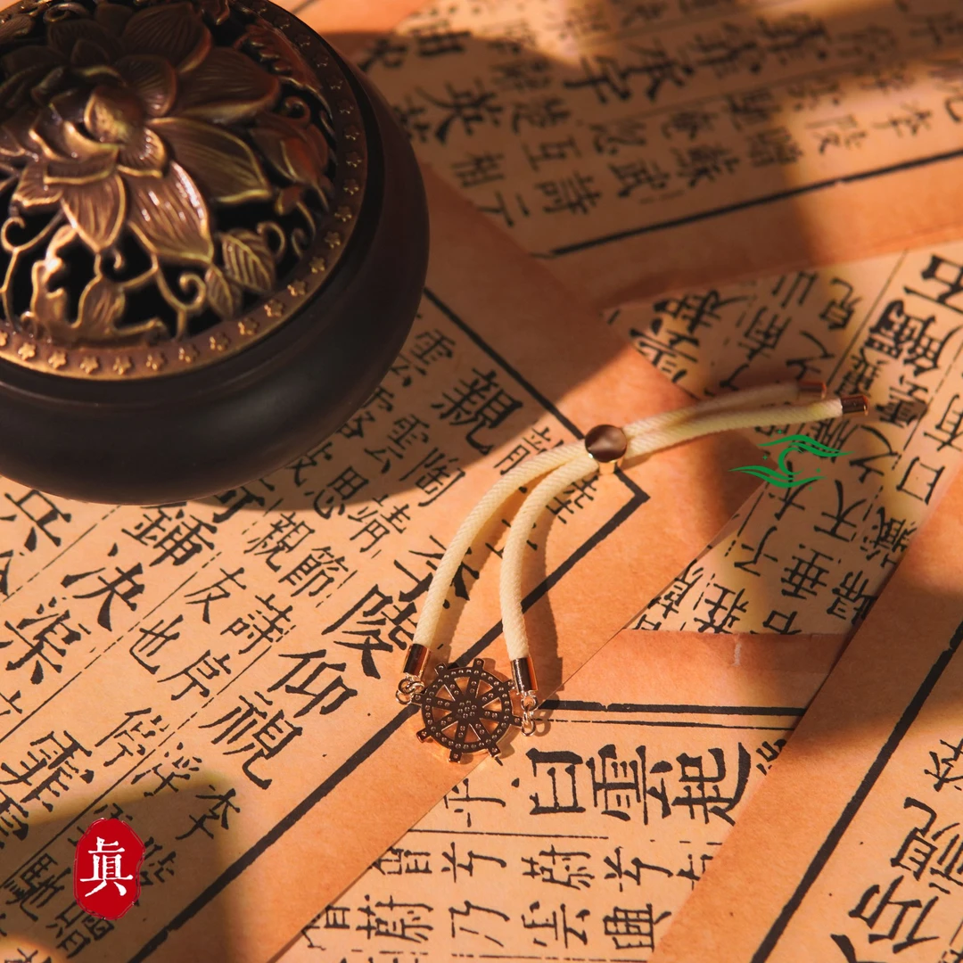 非金属皮质手链 【古加转轮】白转转布艺手绳素款手绳 备