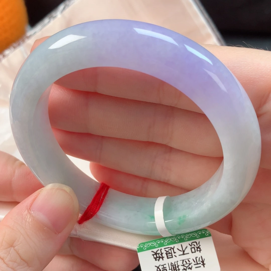 未镶嵌手镯翡翠缅甸天然翡翠手镯55圈口