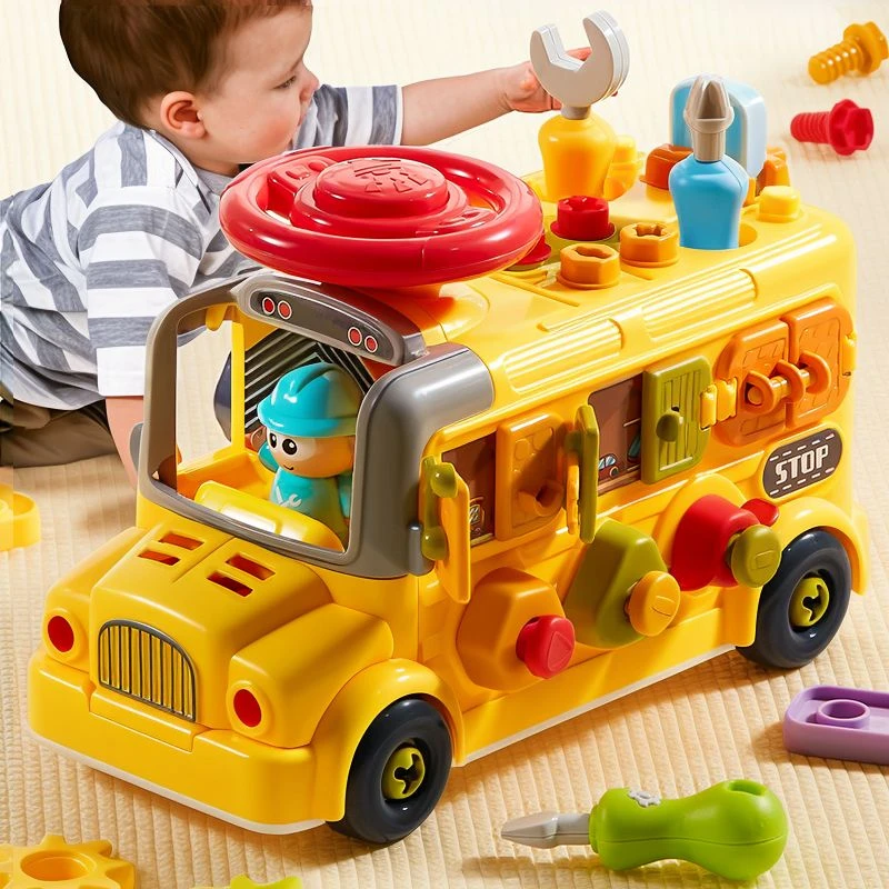 【3.4万人收藏】拆装工程车打螺丝可组装拆卸六面工程车锻炼动手能