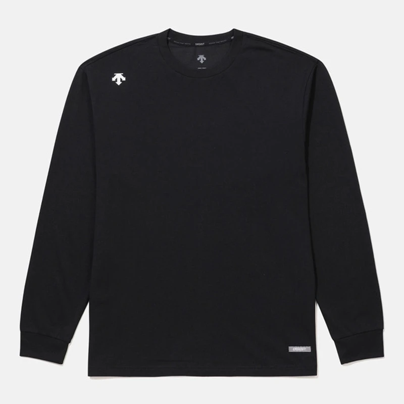 DESCENTE/迪桑特25年新运动休闲圆领长袖背标秋季简约百搭UTL71