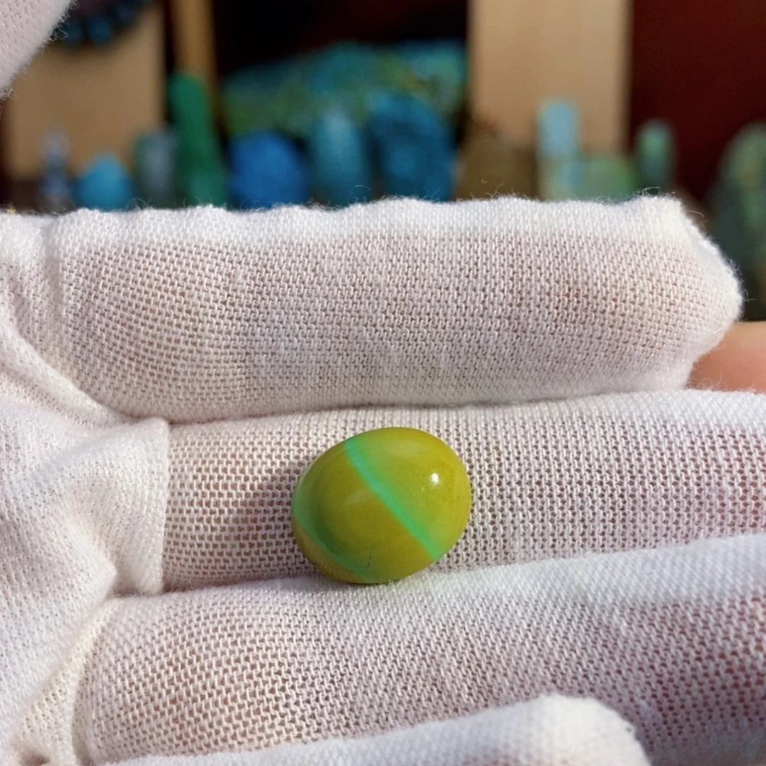 定制绿松石水波纹蛋面