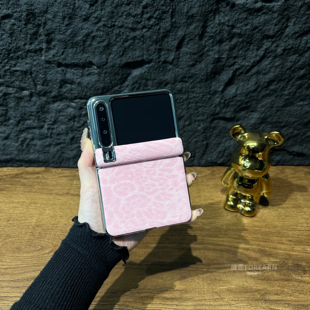 适用于华为PuraX手机壳折叠屏pura x保护套VDE-AL00豹纹新款中轴