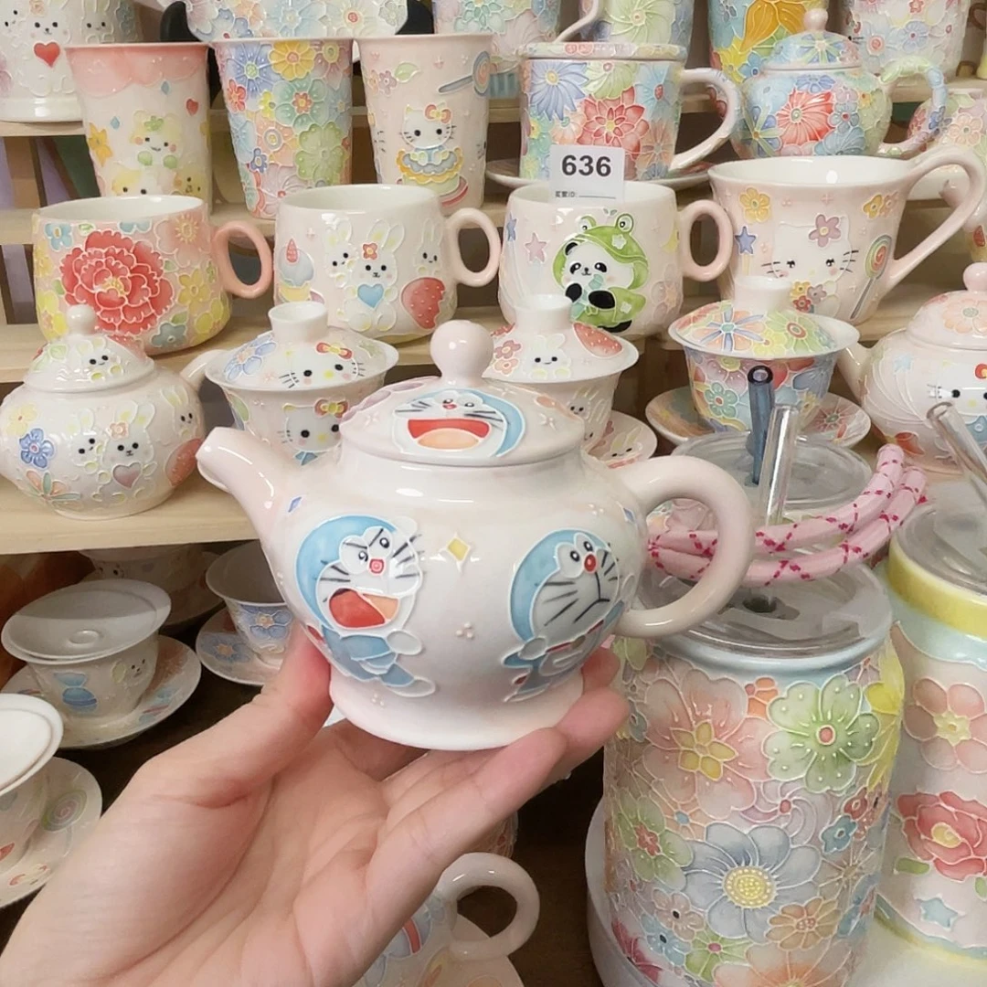 瓷片玉泥茶壶哆啦