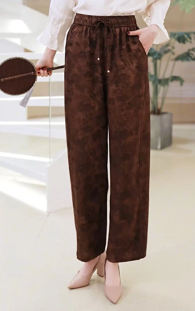 重磅提花百搭直筒休闲裤ZSM2522