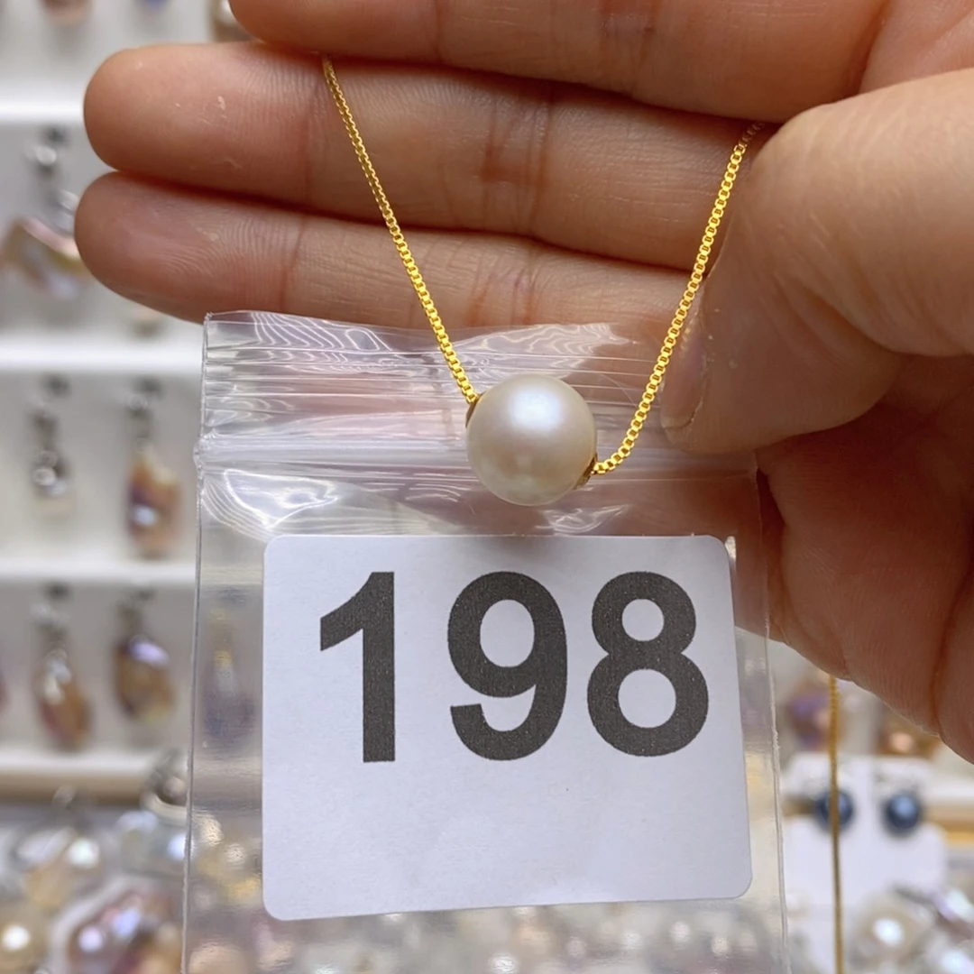 淡水珍珠颈饰18K金镶嵌渟*贝198