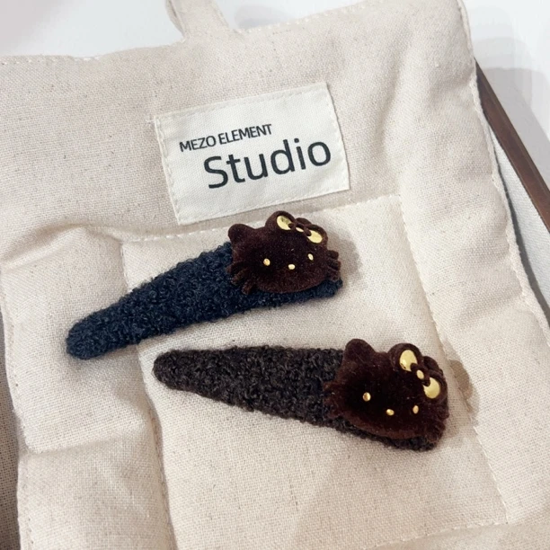 可爱猫咪BB夹秋冬侧边百搭发夹J3000