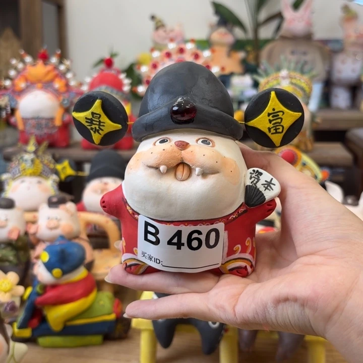 摆件手捏陶艺摆件