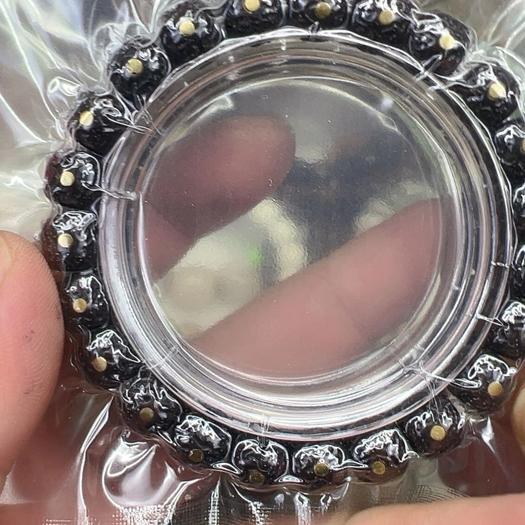 手串星月菩提21爱谁谁黑金玉华星月菩提单圈1.0魔纹钉
