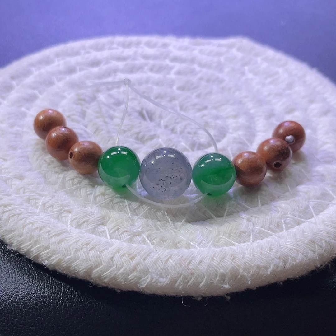 散珠翡翠展示勿拍缅甸翡翠a货一组