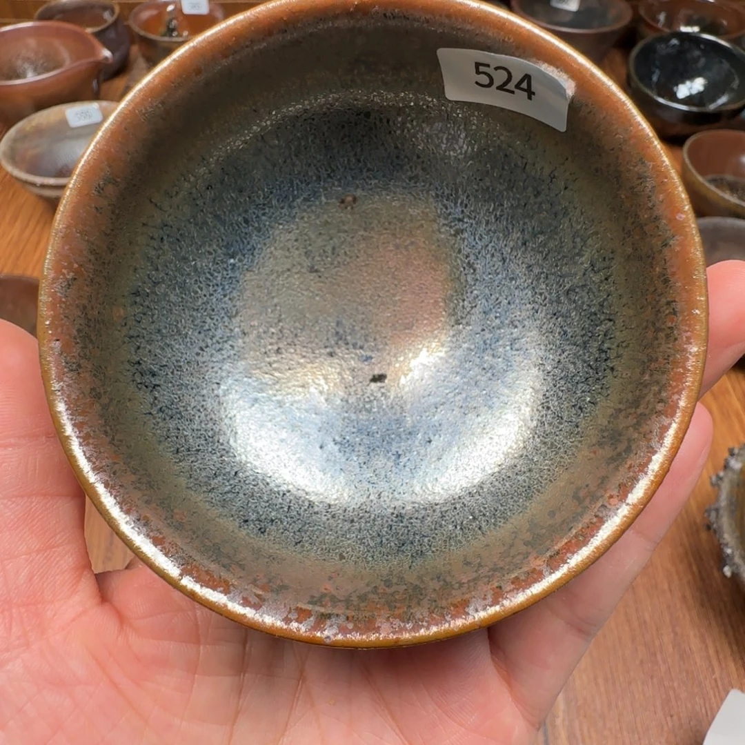 柴烧建盏茶盏茶杯524
