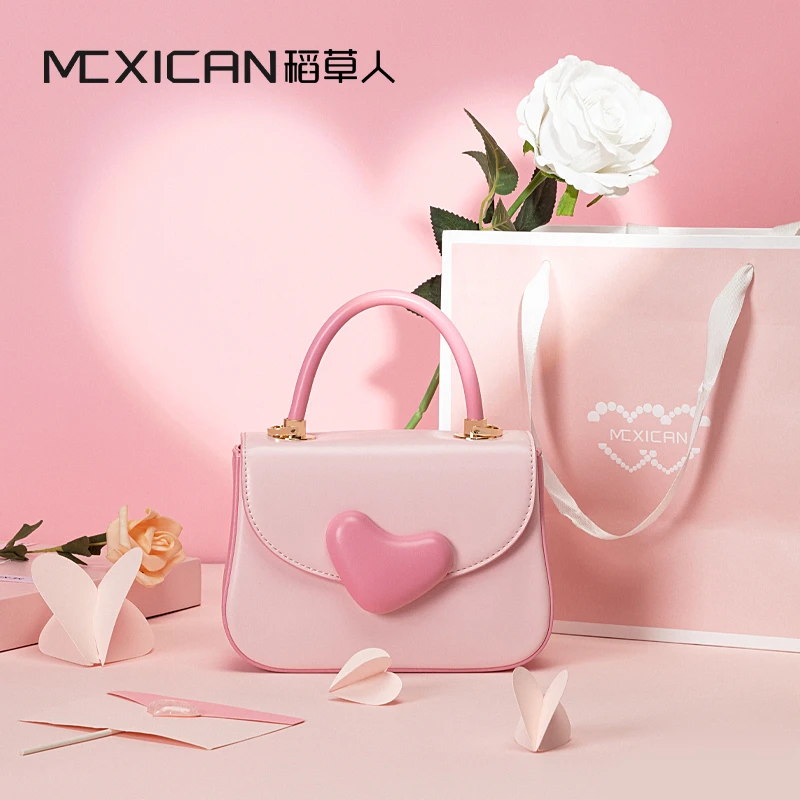 Mexican/稻草人2025新款少女风可爱手提包斜挎小包包女礼物送女友