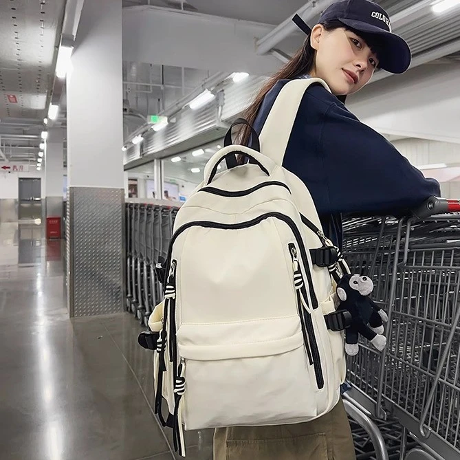 儿童书包女生小学生初中生高中撞色大学生2025新款大容量双肩背包