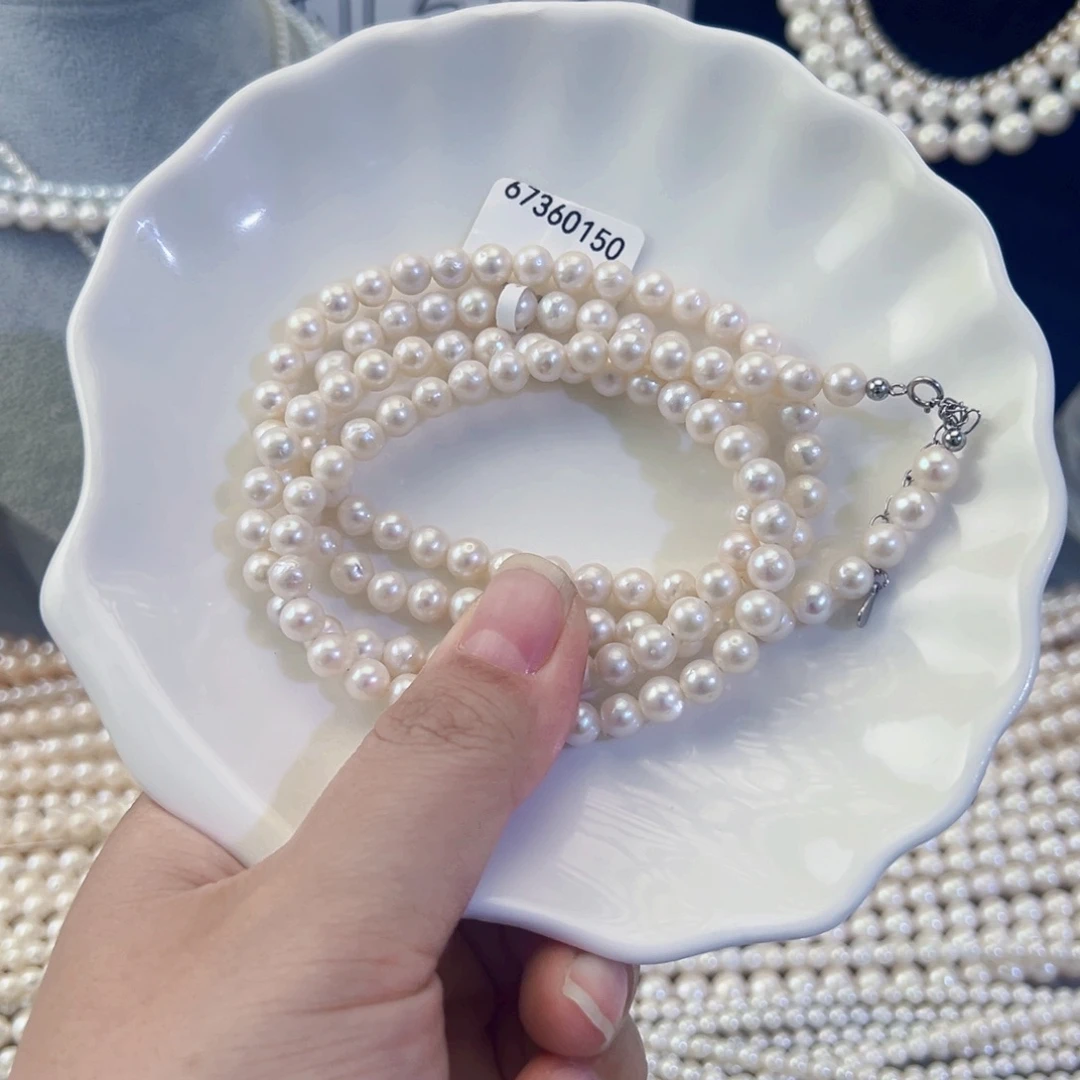 银S925镶嵌淡水珍珠项链手串耳饰吊坠