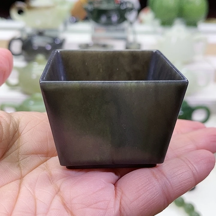 未镶嵌和田玉挂件茶杯60m l