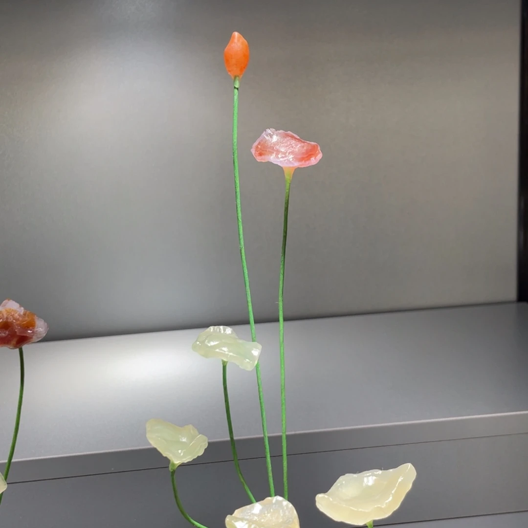 石材阿拉善花花摆件
