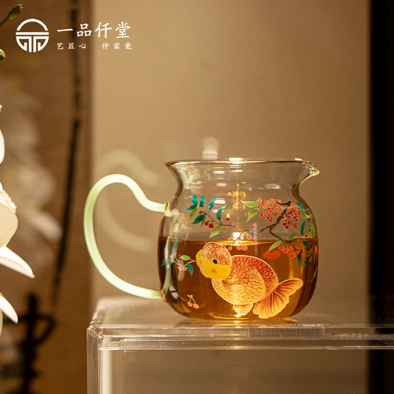 樱桃兰寿创意茶海公杯家用高档公杯匀杯加厚高硼硅玻璃大号公道杯