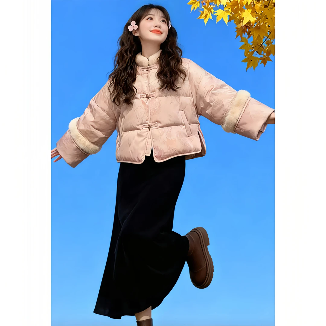 SHALLDOER 冬季中国风新中式外套茶服女士高级感洋气时髦新年战袍