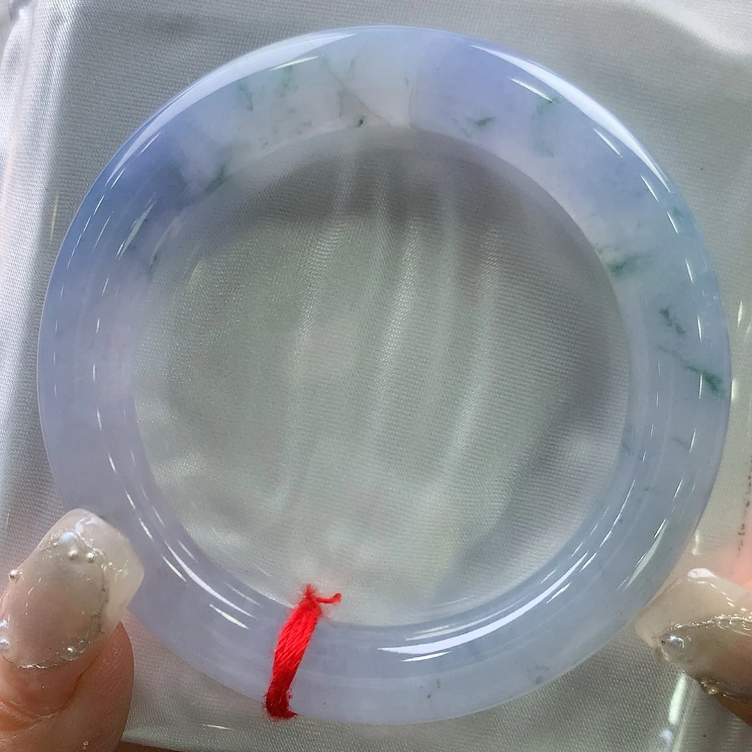 翡翠未镶嵌手镯50.3圆条