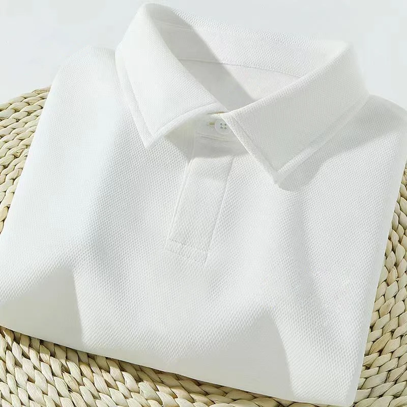 凉感短袖男款polo衫夏季翻领衬衫2025新款学生少年白色休闲t恤男