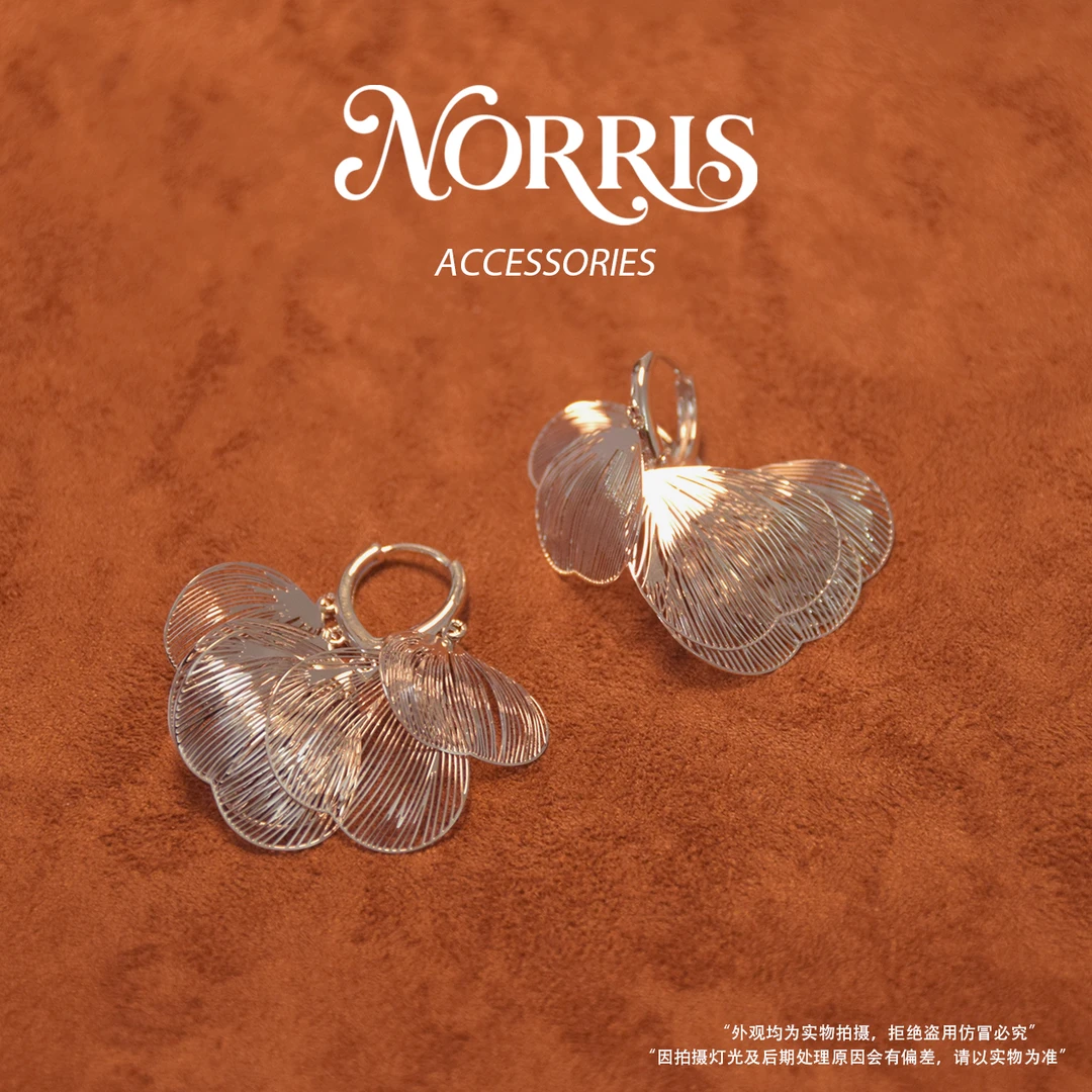 ANST 铜合金耳饰 Norris设计师款羽翼耳钉C7063