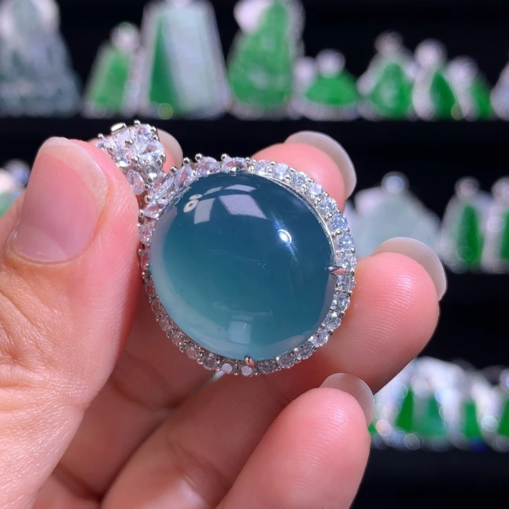【闪购商品】颈饰银S925镶嵌翡翠天然翡翠
