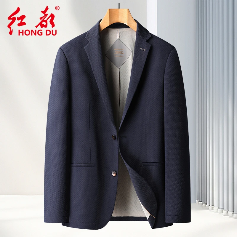 红都Coolmax凉感易打理男士西服春夏新休闲便西可水洗微弹外套010
