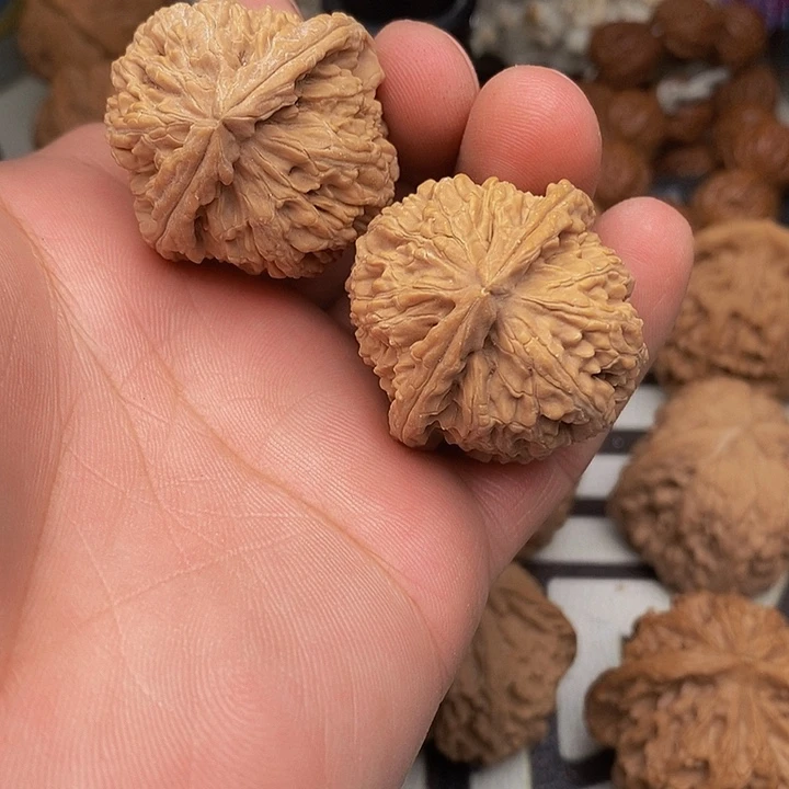 桃核把件苓白狮子头