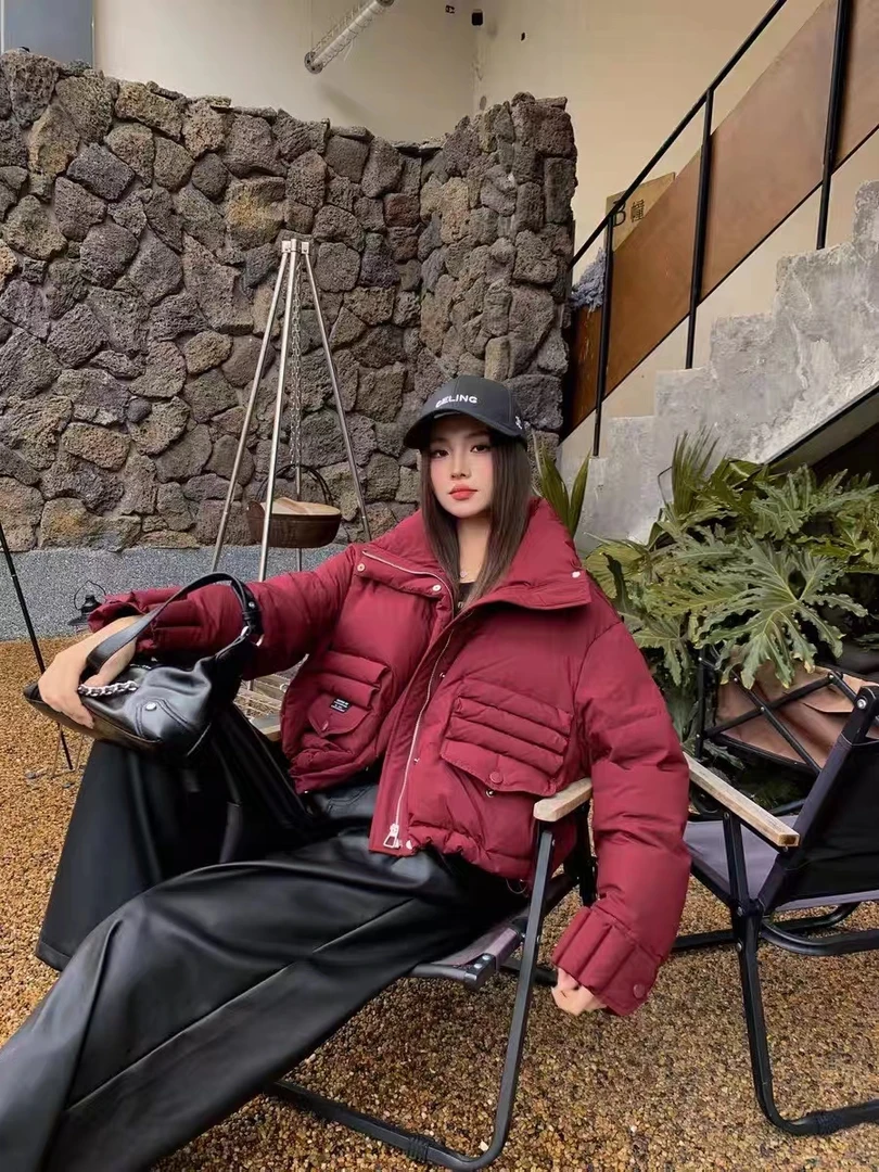 国标85绒短款羽绒服