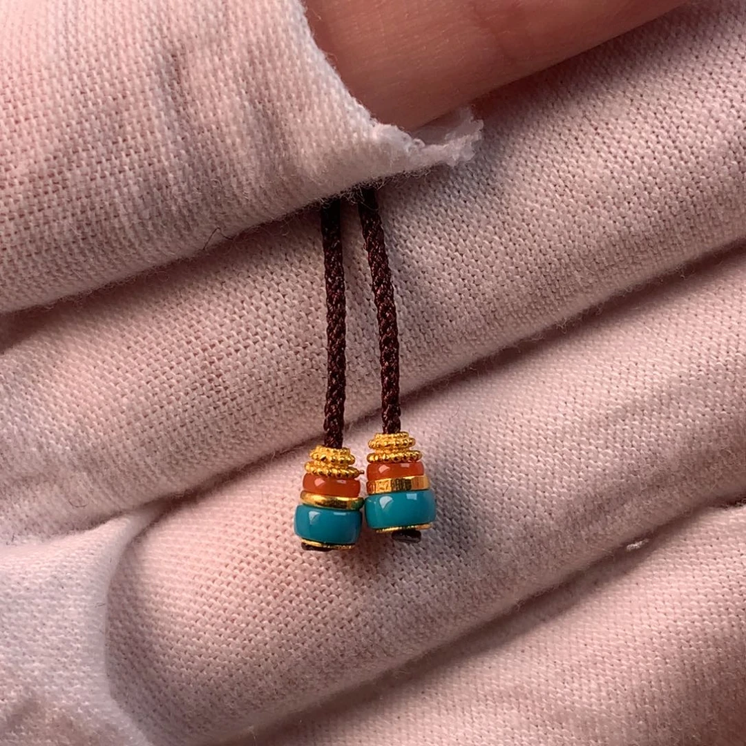 绿松石18K金镶嵌配饰潇