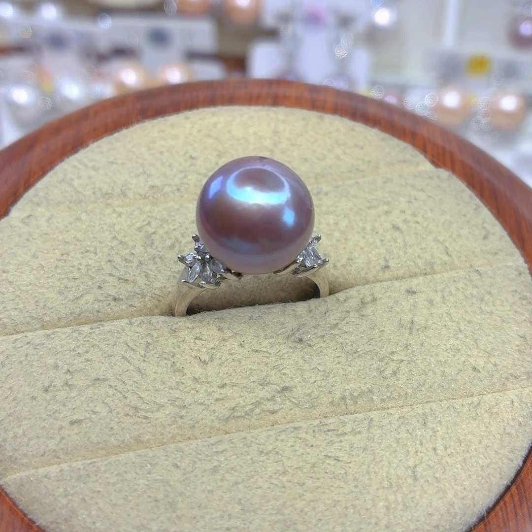 碧***城戒指淡水珍珠银S925镶嵌