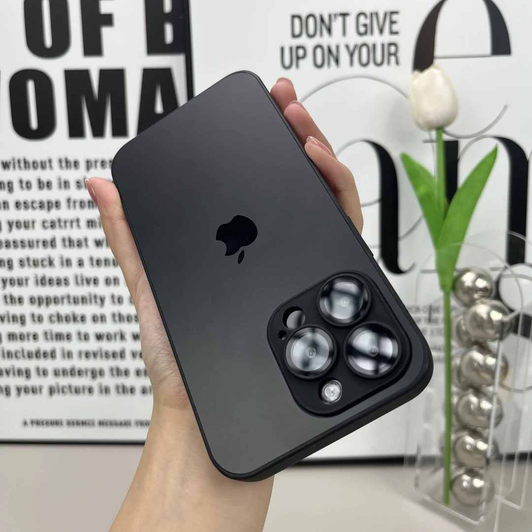 AG磨砂适用于苹果15/13/14手机壳自带镜头膜iPhone16Promax防摔壳