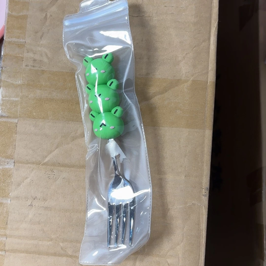 瓷小青蛙不锈钢叉