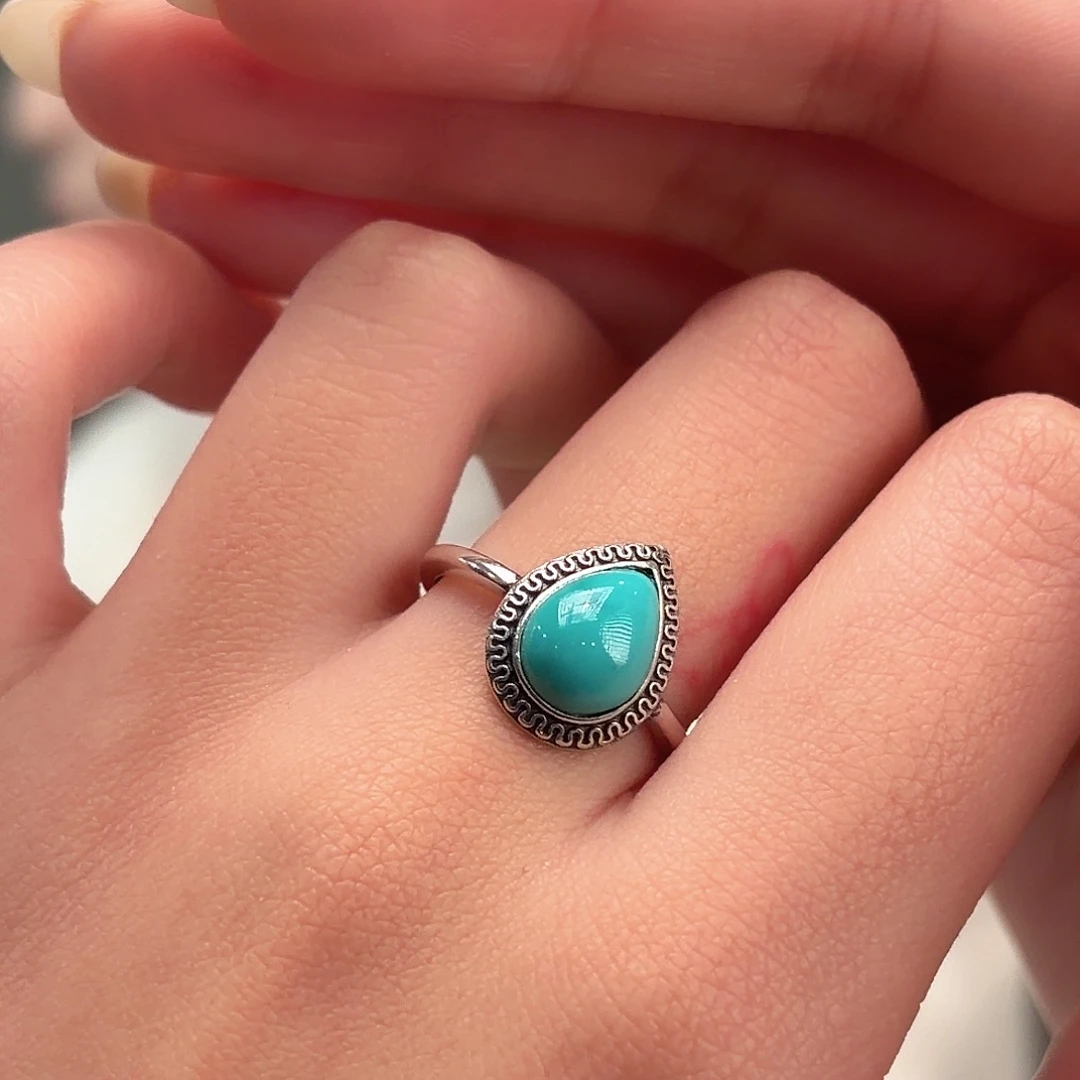 绿松石银S925镶嵌颈饰