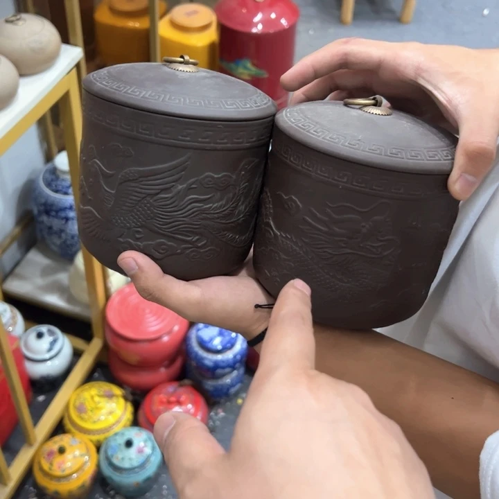 瑕疵福利品陶瓷茶叶罐不影响使用介意勿拍