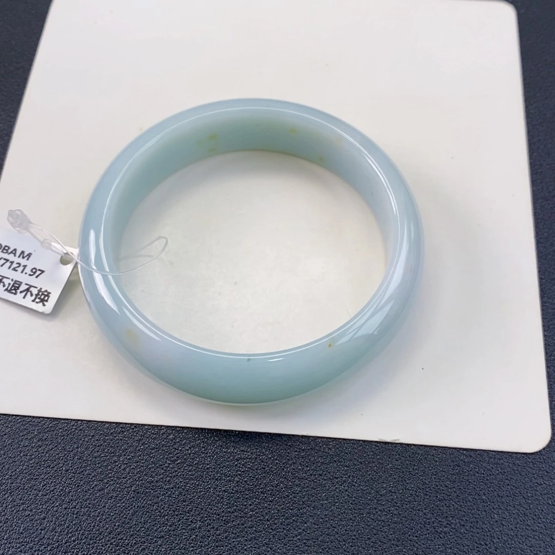 未镶嵌手镯翡翠57圈晴蓝底 7号