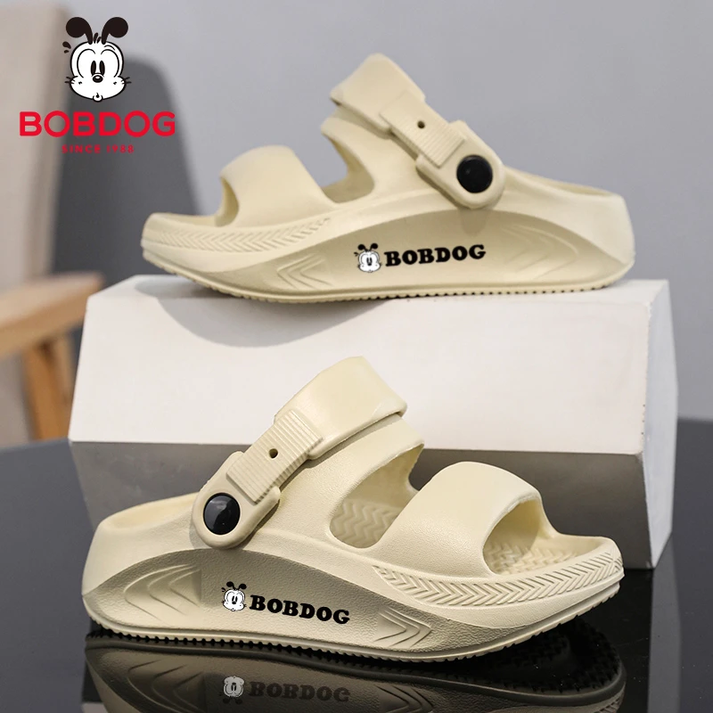 巴布豆童鞋儿童露趾防滑防臭凉鞋2025夏季新款休闲中大童沙滩拖鞋