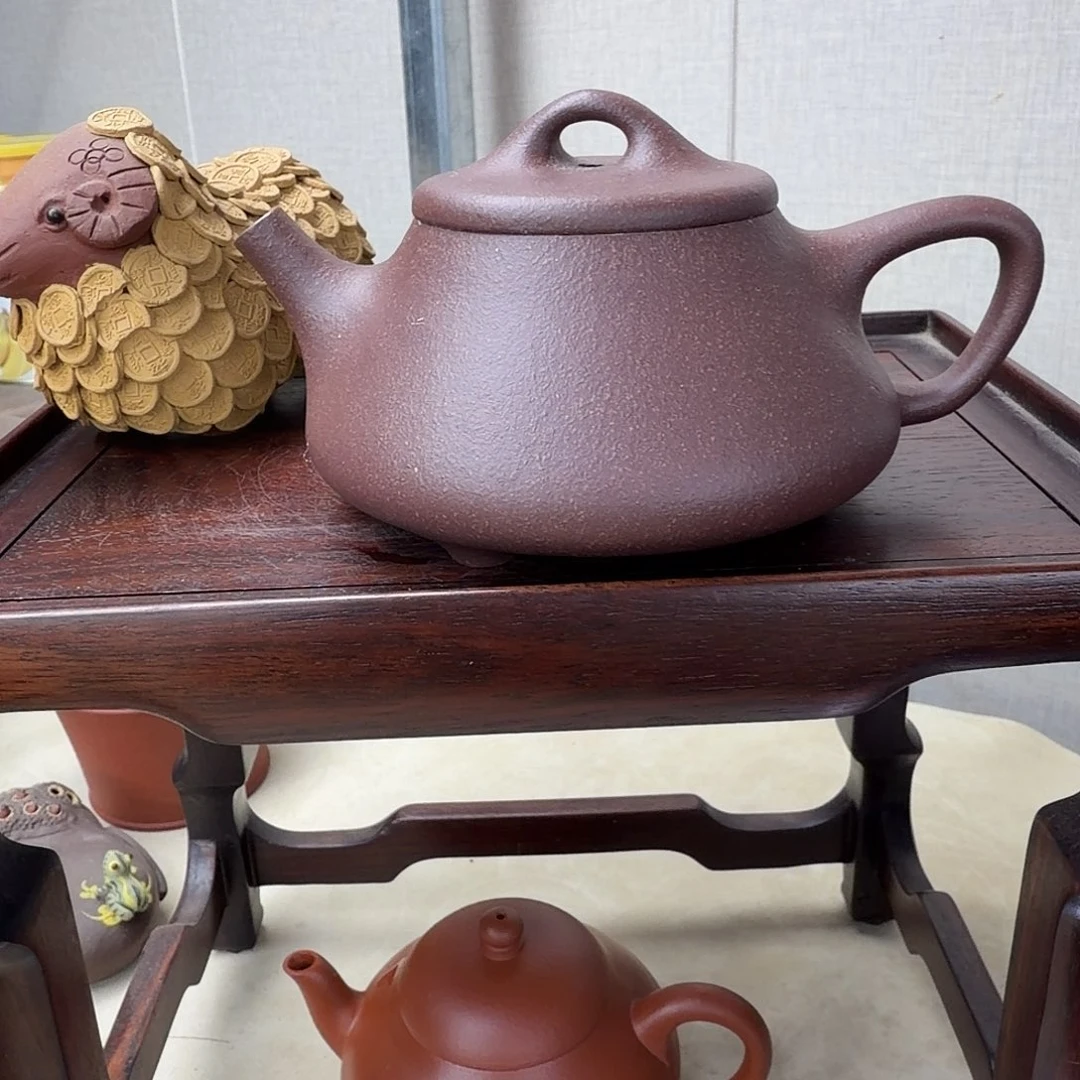 平盖子冶石瓢170cc紫泥的