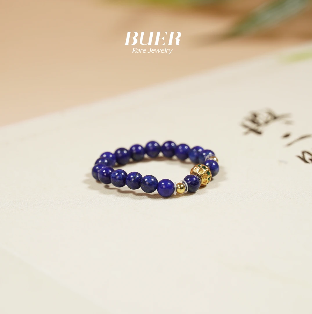 【不二】 青金石银镶戒指/珠戒