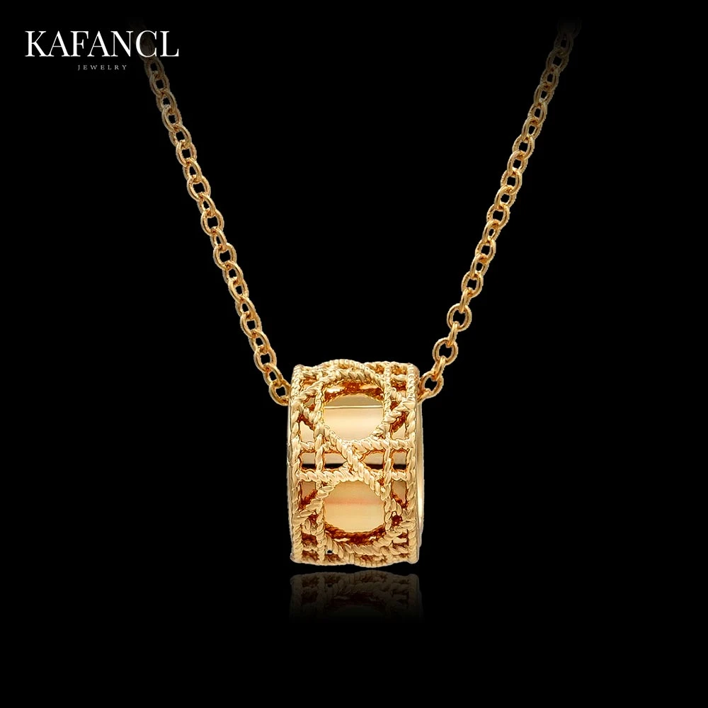 链子925银 925银 镀K金 藤格纹项链 ZF-B817