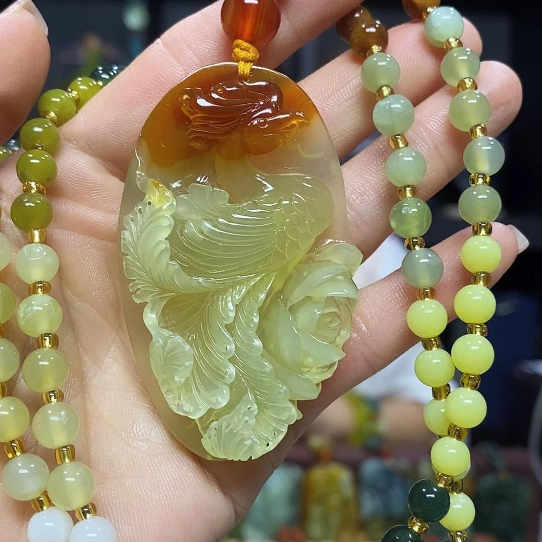 未镶嵌岫玉挂件吊坠