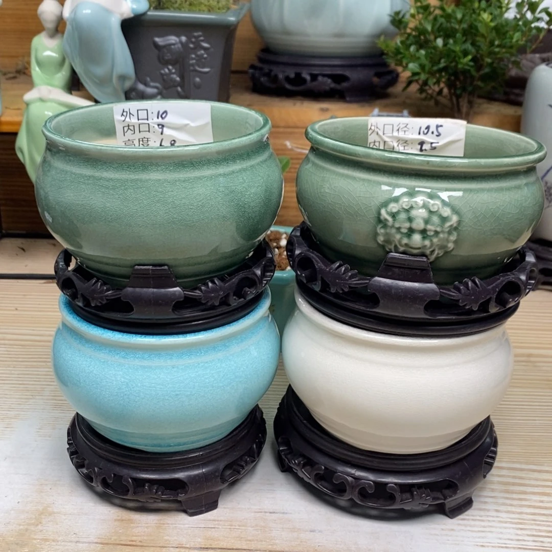 紫砂陶瓷艺术花盆陶瓷