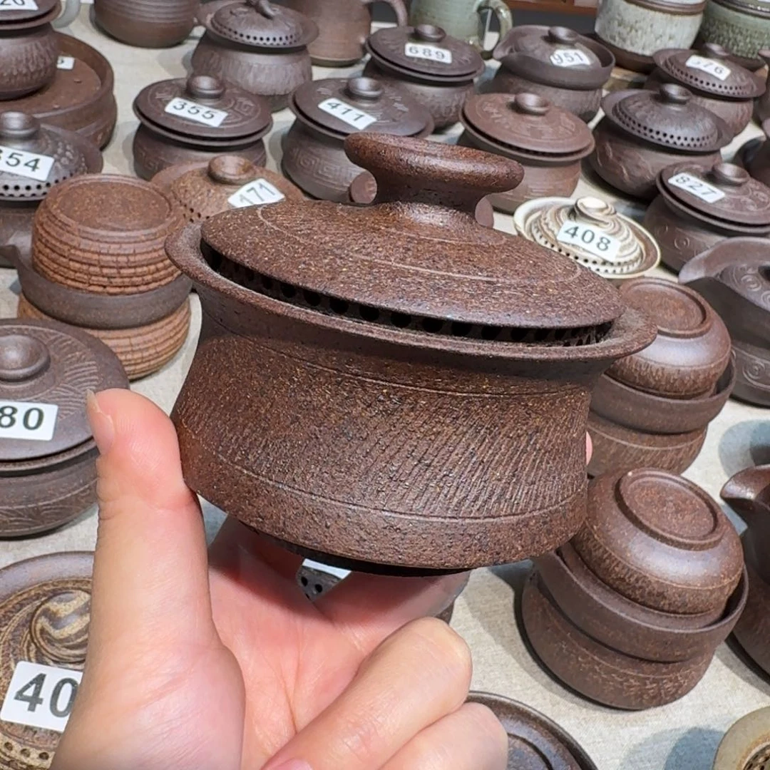 陶粗瓷茶具素色盖碗