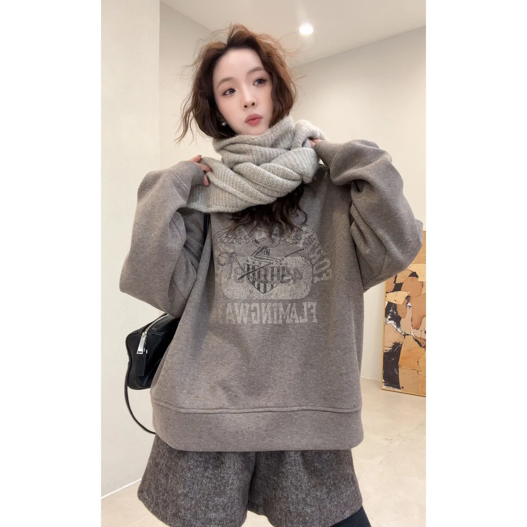 小静静一会【1987小马卫衣】2025秋冬新款百搭显瘦上衣 2511C8187