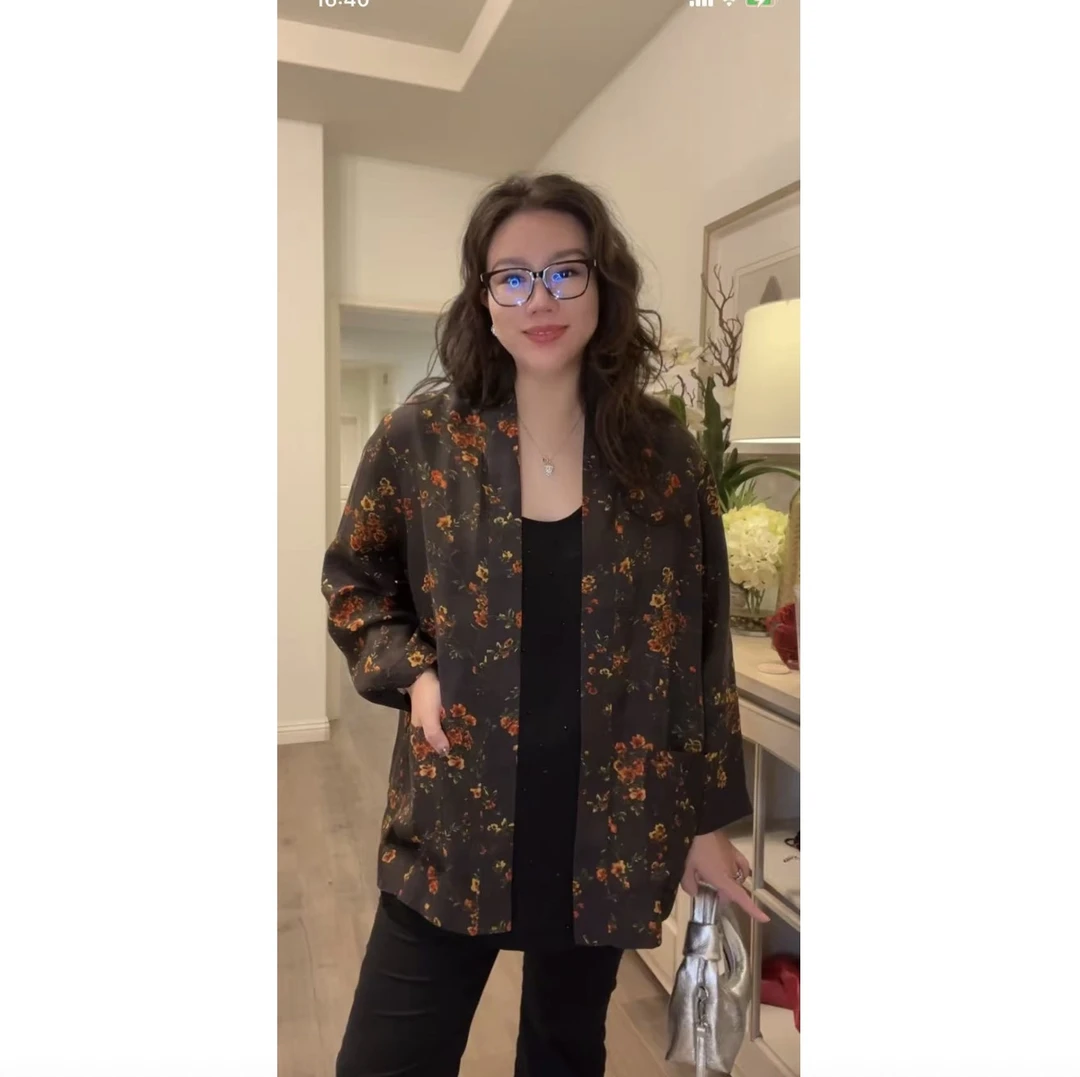 【大G精选】“维纳小花” 法式东方印花高级感外套