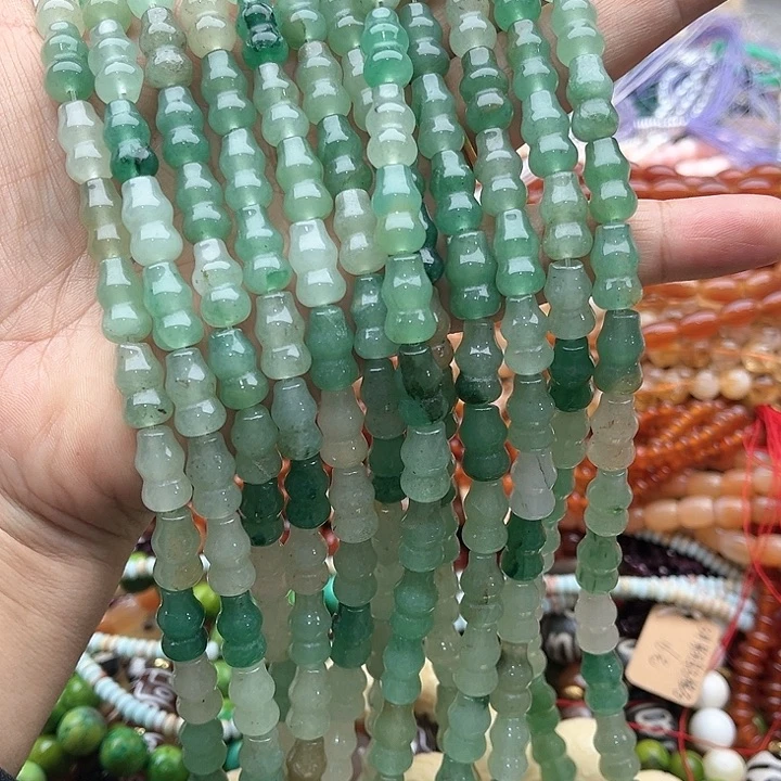 玛瑙/玉髓珠宝半成品未镶嵌一条8mm东陵玉葫芦