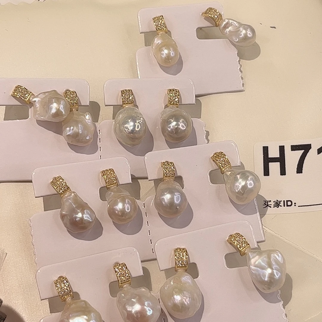 淡水珍珠耳饰合金