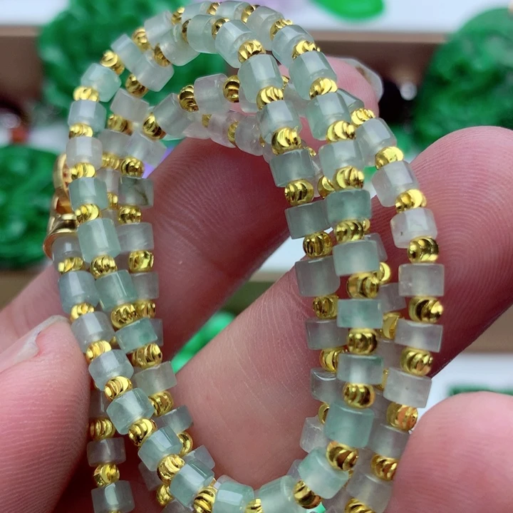 翡翠未镶嵌毛衣链